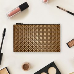 Background-chevron Chocolate Cosmetic Bag (small) by nateshop