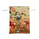Flower Cubism Mosaic Vintage Lightweight Drawstring Pouch (M) Front