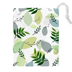 Leaves Foliage Pattern Abstract Drawstring Pouch (5xl) by Amaryn4rt