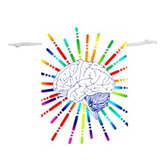 Brain Icon Star Biology Abstract Lightweight Drawstring Pouch (s) by Wegoenart
