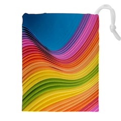  Rainbow Pattern Lines Drawstring Pouch (5xl) by artworkshop