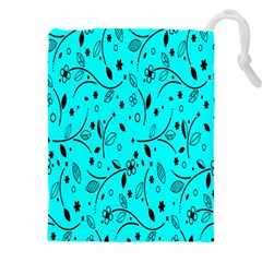Flower Texture Textile Drawstring Pouch (5xl) by artworkshop