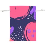 Illustration Abstract Background Shape  Lightweight Drawstring Pouch (XL) Back