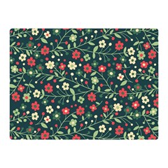 Flowering-branches-seamless-pattern Double Sided Flano Blanket (mini)  by Zezheshop