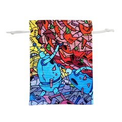 Graffiti-wall-mural-painting-arts Lightweight Drawstring Pouch (l) by Simbadda