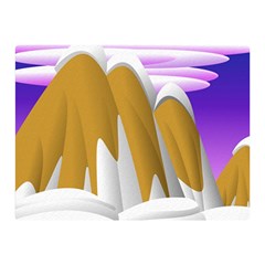 Europa Positive Thinking Mountain Double Sided Flano Blanket (mini)  by Wegoenart