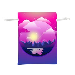Landscape Illustration Illustrator Lightweight Drawstring Pouch (l) by Wegoenart