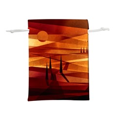 Illustration Golden Tuscany Brown Orange Lightweight Drawstring Pouch (l) by Wegoenart