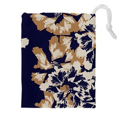 Illustration Abstract Flower Background Pattern Drawstring Pouch (4xl) by Wegoenart