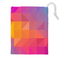 Illustration Geometric Pattern Design Graphic Drawstring Pouch (5xl) by Wegoenart