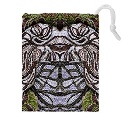 Liberty Inspired Embroidery Iv Drawstring Pouch (5xl) by kaleidomarblingart