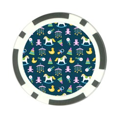 Cute Babies Toys Seamless Pattern Poker Chip Card Guard (10 Pack) by Vaneshart