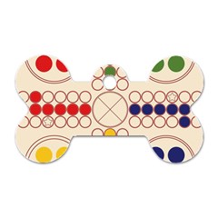Ludo Game Dog Tag Bone (two Sides) by Wegoenart