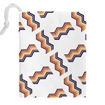 Illustration Abstract-art Diagonal Stripe Stripes Drawstring Pouch (4XL) Back