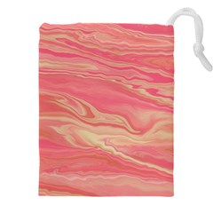 Illustration Graphic Pattern Texrure Pink Maeble Drawstring Pouch (5xl) by Wegoenart