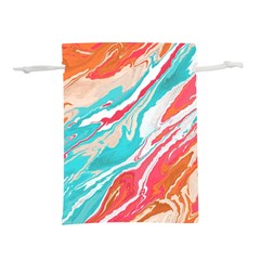 Stone Marble Texturw Pattern Lightweight Drawstring Pouch (l) by Wegoenart