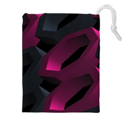 Illustration Hexagon Geometric Art Design Drawstring Pouch (5xl) by Wegoenart