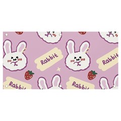Illustration Rabbit Cartoon Background Pattern Banner And Sign 4  X 2  by Sudhe