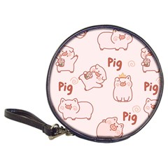 Pig Cartoon Background Pattern Classic 20-cd Wallets by Sudhe