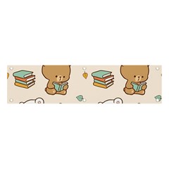 Illustration Bear Cartoon Background Pattern Banner And Sign 4  X 1  by Sudhe