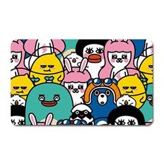Illustration Animals Cartoon Background Pattern Magnet (rectangular) by Sudhe
