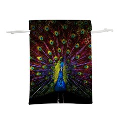 Beautiful Peacock Feather Lightweight Drawstring Pouch (s) by Jancukart