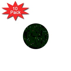 Board Conductors Circuits 1  Mini Buttons (10 Pack)  by Jancukart
