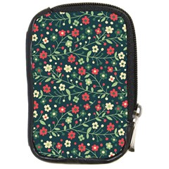 Flowering Branches Seamless Pattern Compact Camera Leather Case by Zezheshop