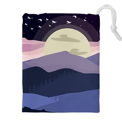 Illustration People Enjoying Summer Season Drawstring Pouch (4xl) by Ravend