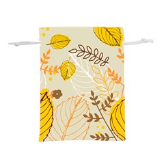 Nature Leaves Leaf Flowers Flower Background Wallpaper Lightweight Drawstring Pouch (m) by danenraven