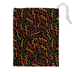 Ethiopian Inspired Doodles Abstract Drawstring Pouch (4xl) by ConteMonfreyShop