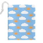 Sun And Clouds  Drawstring Pouch (4XL) Back