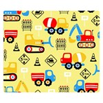 Seamless pattern vector industrial vehicle cartoon Double Sided Flano Blanket (Small)  50 x40  Blanket Front