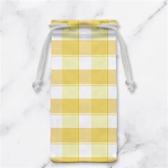Cute Plaids White Yellow Jewelry Bag by ConteMonfrey