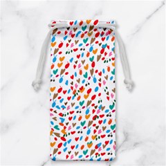 Hearts Heart Love Background Pattern Wallpaper Jewelry Bag by Wegoenart