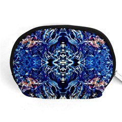 Cobalt Arabesque Accessory Pouch (medium) by kaleidomarblingart