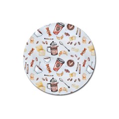 Coffee Coffeemania Caffeine Magnet 3  (round) by Wegoenart