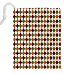 Halloween Palette Plaids   Drawstring Pouch (4XL) Back