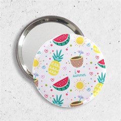 Pineapple And Watermelon Summer Fruit 2 25  Handbag Mirrors by Jancukart