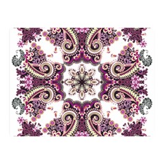 Multicolored Pattern Illustration Purple Peacock Double Sided Flano Blanket (mini)  by Jancukart