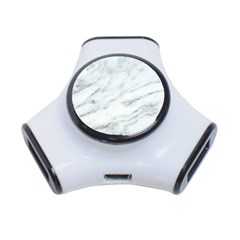 White Marble Texture Pattern 3-port Usb Hub by Jancukart