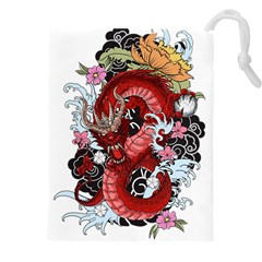 Drawing Red Dragon Legendary Drawstring Pouch (4xl) by Jancukart