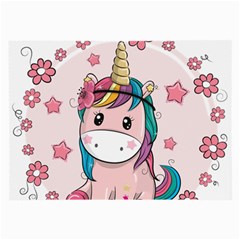 Cartoon Unicorn Fantasy Large Glasses Cloth (2 Sides) by Jancukart