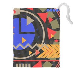 Background Abstract Colors Shapes Drawstring Pouch (5xl) by Wegoenart