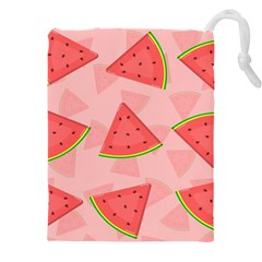 Background Watermelon Pattern Fruit Drawstring Pouch (5xl) by Wegoenart