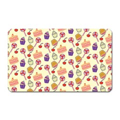 Cupcake Pattern Lollipop Magnet (rectangular) by Wegoenart