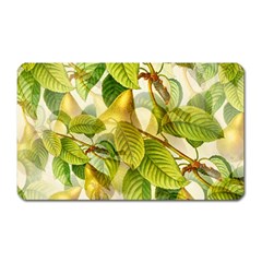 Pear Fruit Tree Organic Pattern Magnet (rectangular) by Wegoenart
