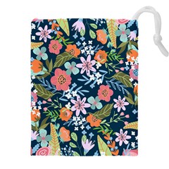 Flower Floral Background Painting Drawstring Pouch (4xl) by danenraven