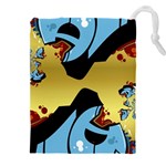 Abstract 3d Art New World Drawstring Pouch (4XL) Front