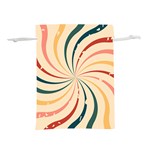 Swirl Star Pattern Texture Vintahe Classic Old Lightweight Drawstring Pouch (S) Back